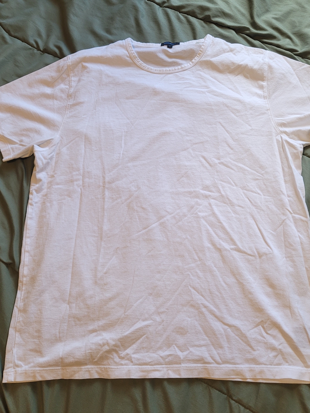 Patrick Assaraf Classic White Crew Neck Men's T-Shirt